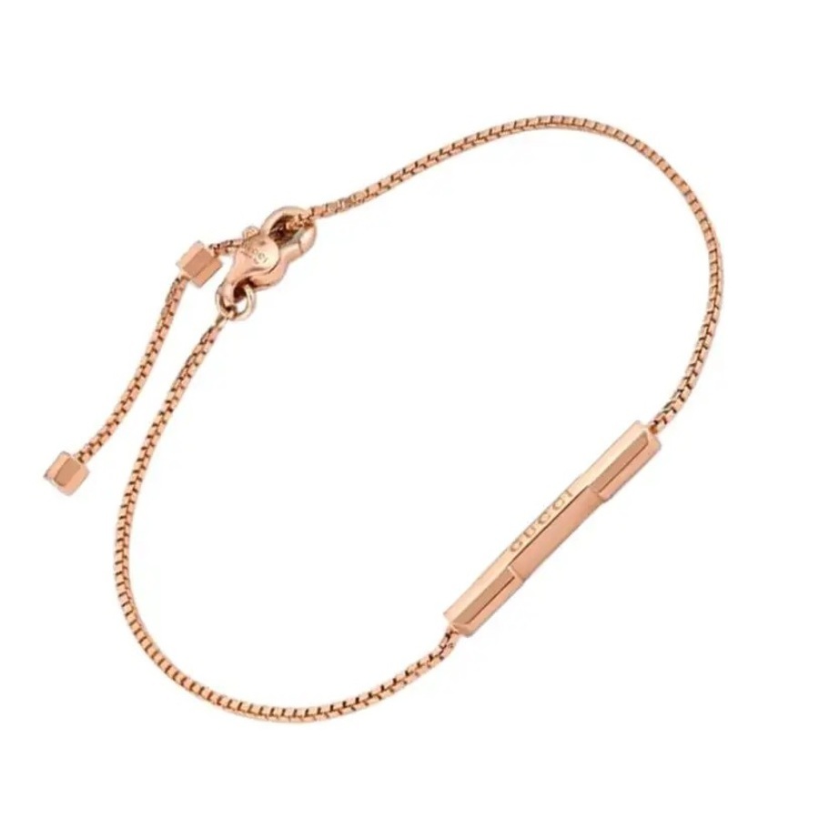 Gucci Link To Love Bracelet With '' Bar In Rose Gold In Rose Gold-tone