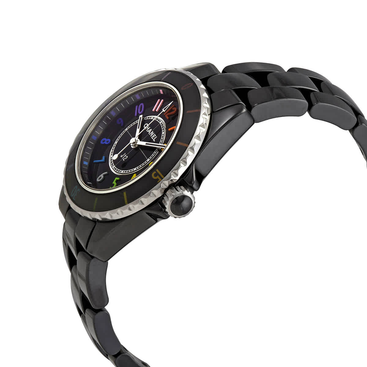 Pre-owned Chanel J12 Electro Quartz Black Dial Ladies Watch H7121