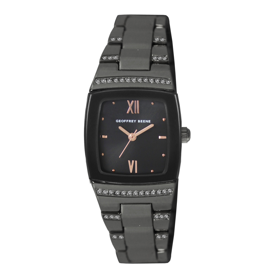 GEOFFREY BEENE QUARTZ GUNMETAL DIAL LADIES WATCH GL0004GU