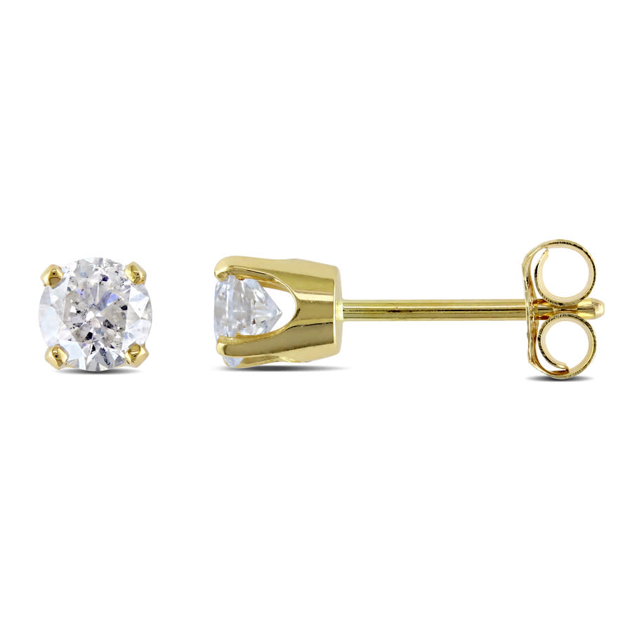 Amour 1/2 Ct Tw Diamond Stud Earrings In 14k Yellow Gold In Yellow