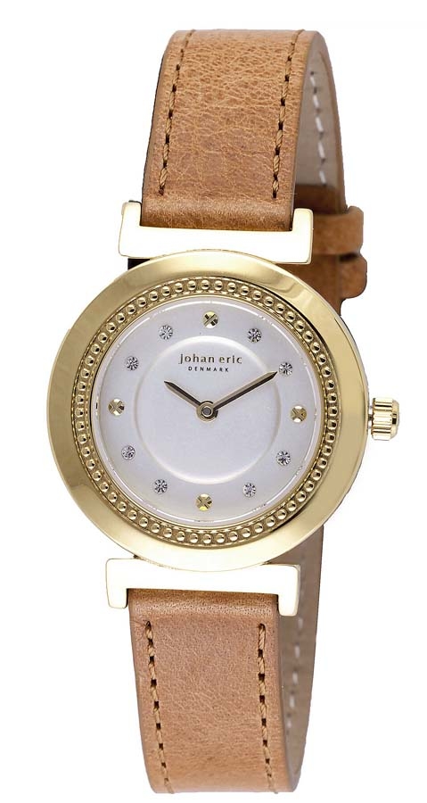 Johan Eric Djursland Ladies Watch Je1200-02-013 In Gold Tone / Tan