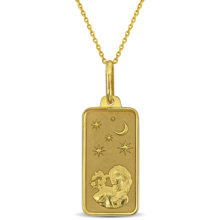 Amour Virgo Horoscope Necklace In 10k Yellow Gold