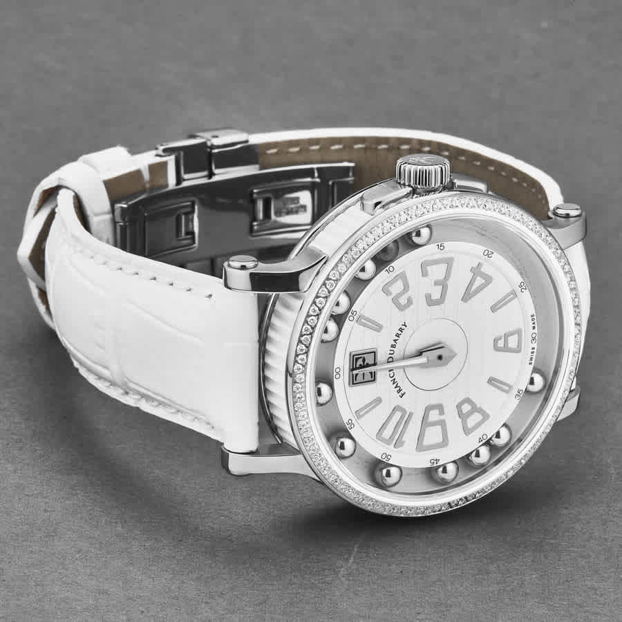 Shop Franck Dubarry Crazy Balls White Dial Ladies Watch Cb0308