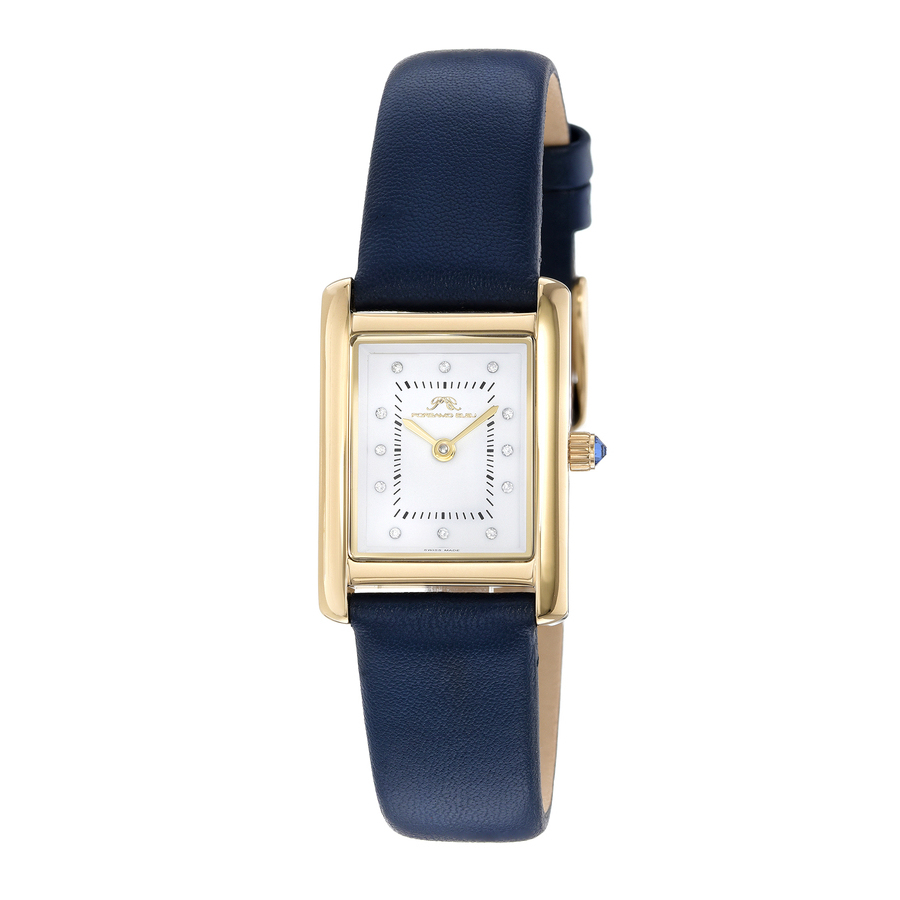 Porsamo Bleu Karolina Quartz Diamond White Dial Ladies Watch 1082bkal In Blue / Gold Tone / White / Yellow
