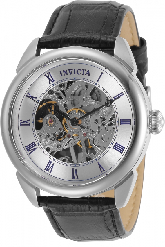 Invicta Specialty Mechanical Silver Dial Mens Watch 31153 In Black,silver Tone