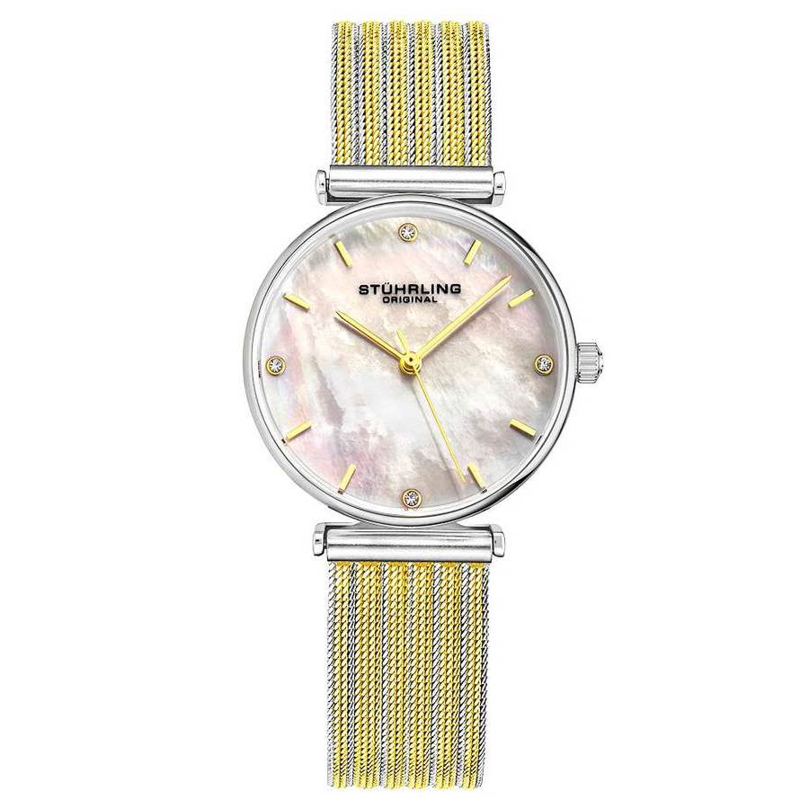 Stuhrling Original Symphony Silver-tone Dial Ladies Watch M15668 In Two Tone  / Gold Tone / Silver / Yellow