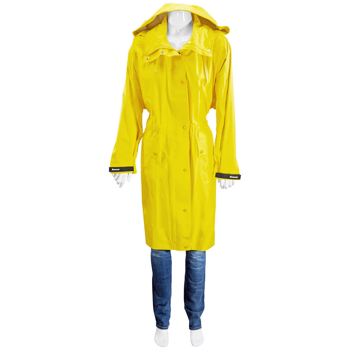 Moncler Sapin Water Resistant Hooded Raincoat In Yellow