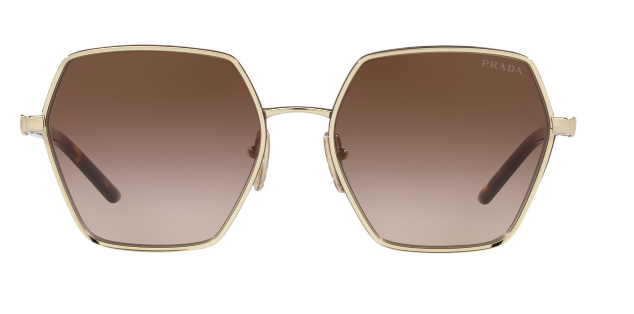 Prada Pr 56ys Oversize-frame Sunglasses In Brown / Gold