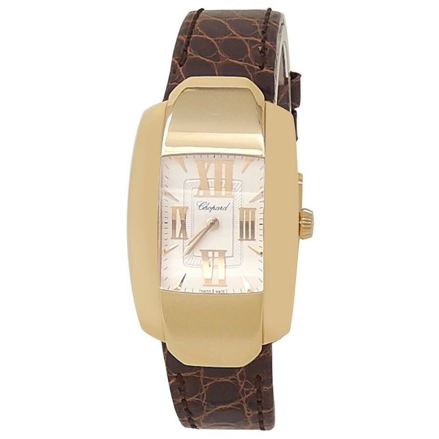 Pre-owned Chopard La Strada Ladies Quartz Watch 419255-0001 In Brown / Gold / Gold Tone / Silver / Yellow