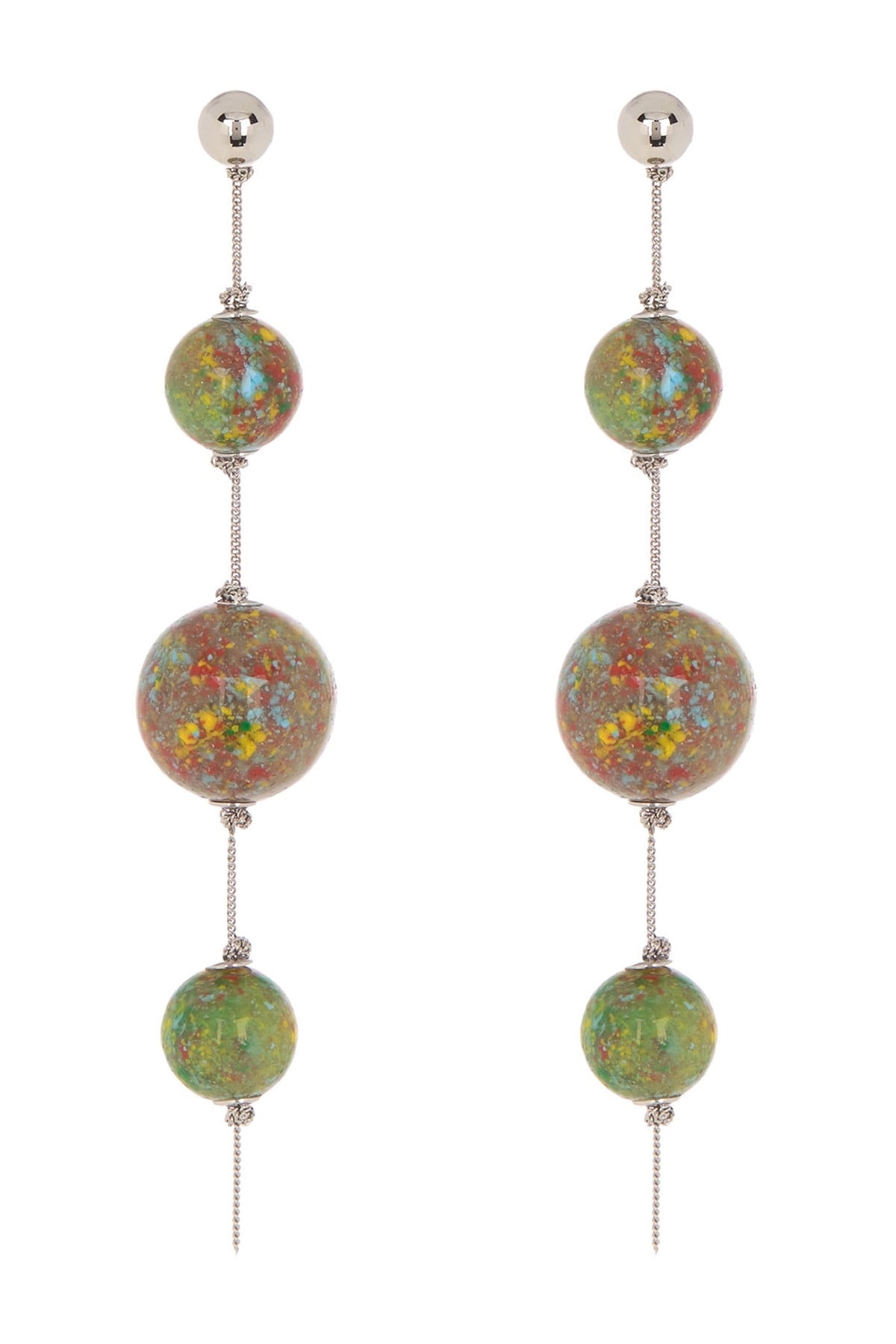 BURBERRY LADIES TRIPLE ORB CHAIN DROP EARRINGS