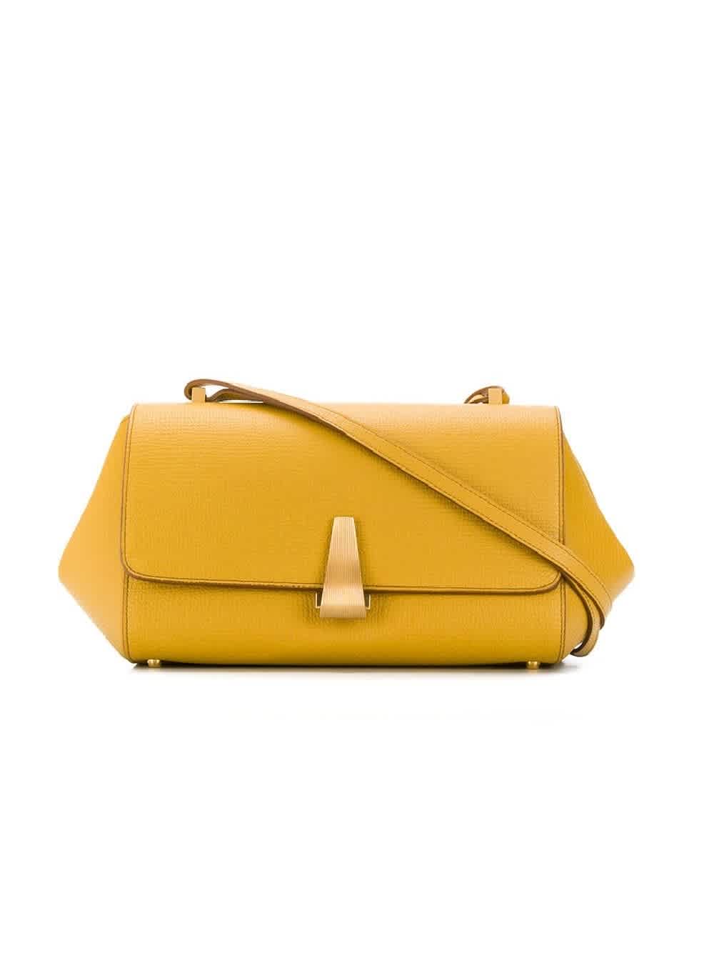 BOTTEGA VENETA YELLOW BV ANGLE SHOULDER BAG