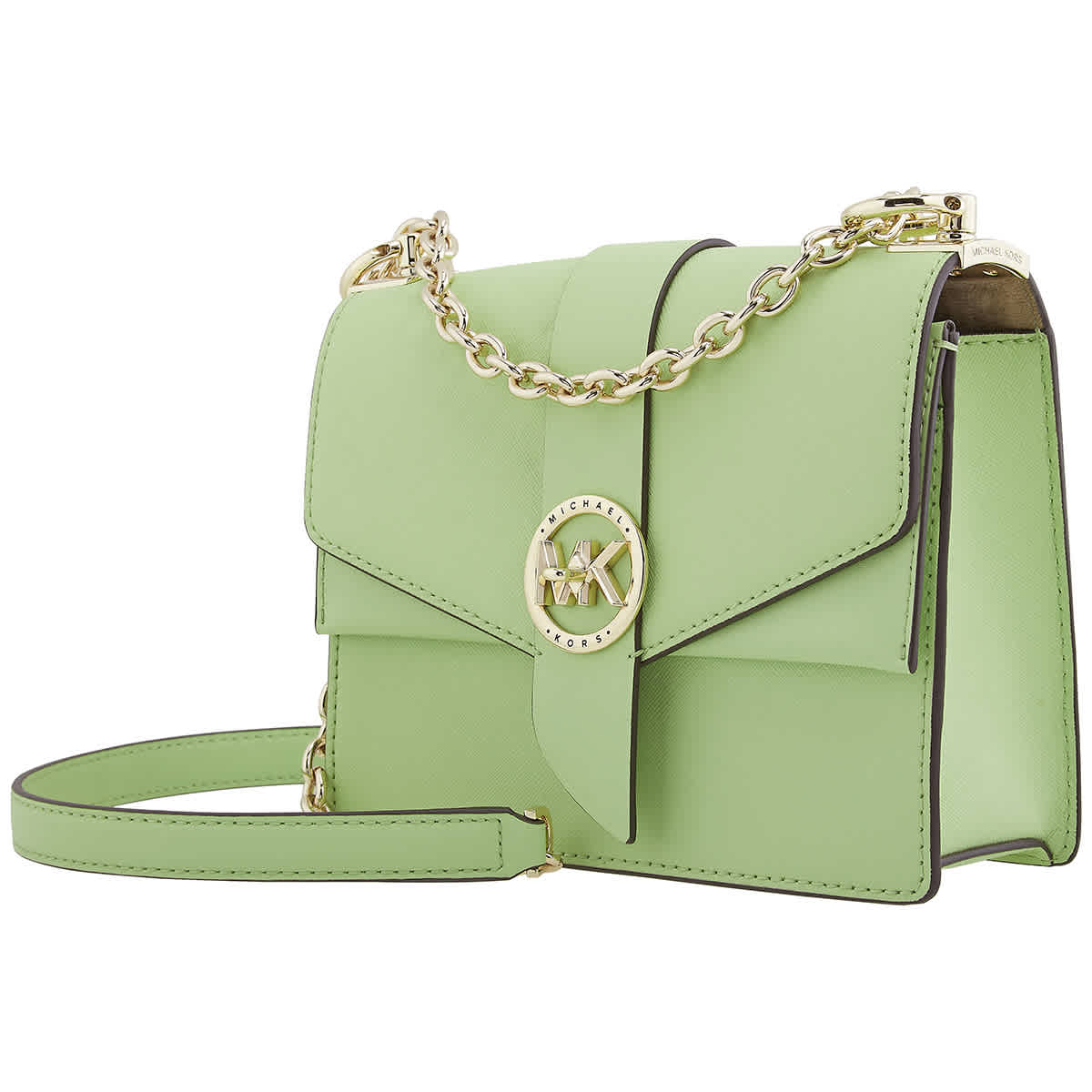 Michael Kors Small Greenwich Saffiano Leather Crossbody - Aloe