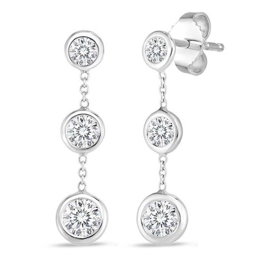 Roberto Coin 18k White Gold Diamond Drop Earrings