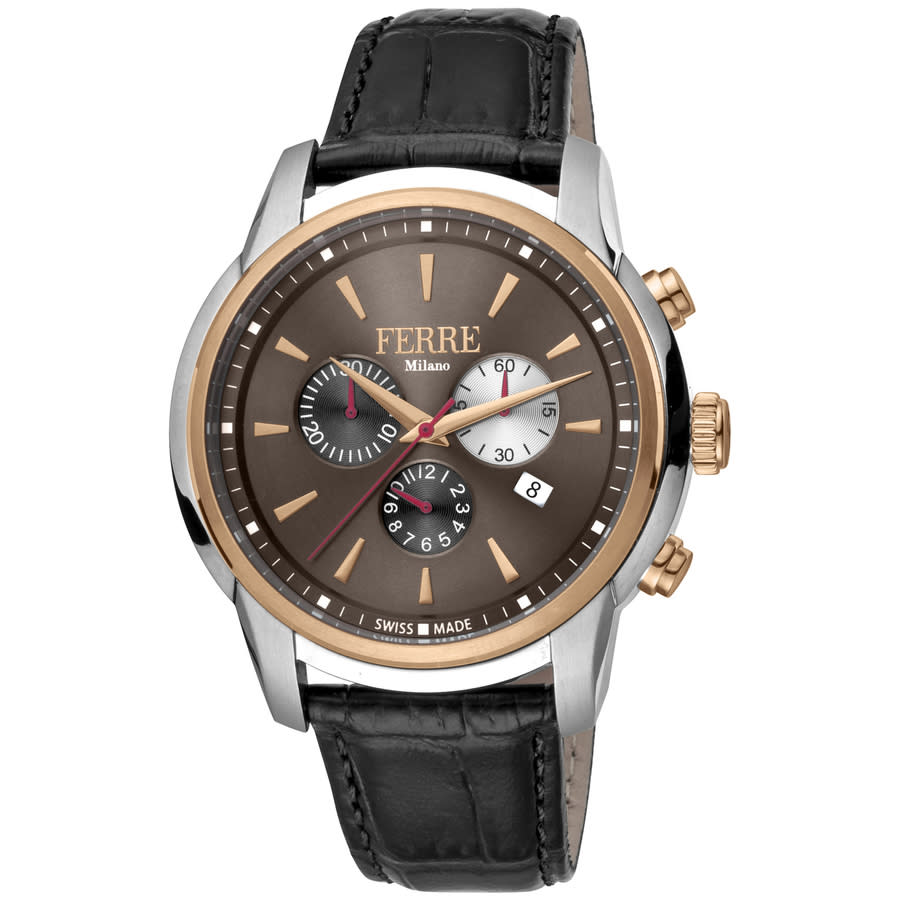 FERRE MILANO FERRE MILANO CLASSIC CHRONOGRAPH QUARTZ BROWN DIAL MEN'S WATCH FM1G131L0041