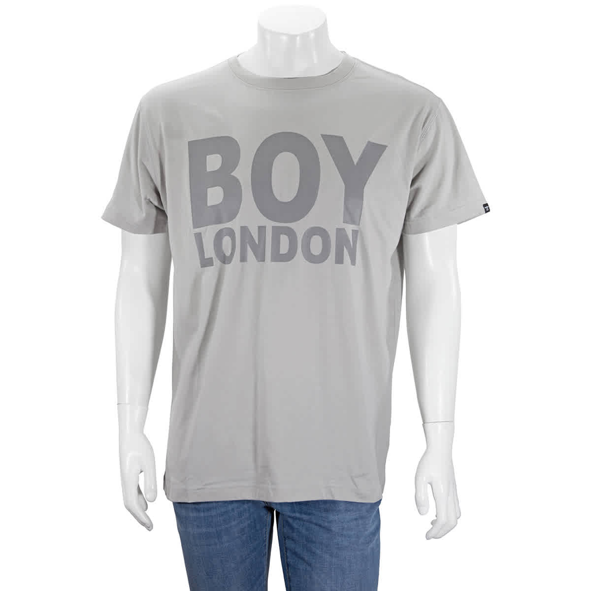 Boy London Reflective Logo T-shirt In Light Grey