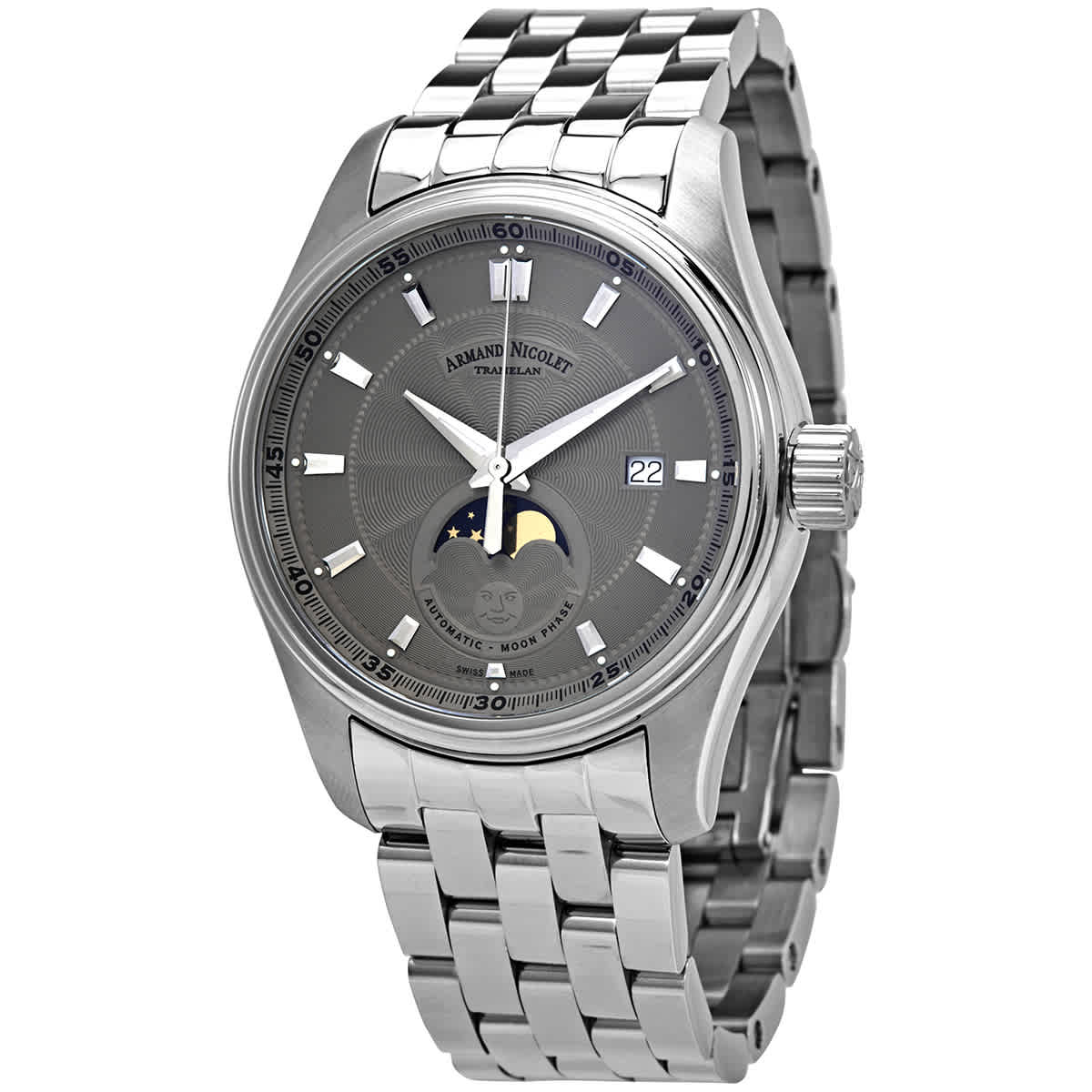 Armand Nicolet Mh2 Automatic Grey Dial Mens Watch A640l-gr-ma2640a