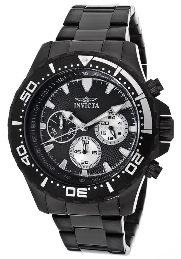 INVICTA PRO DIVER CHRONOGRAPH BLACK DIAL MENS WATCH 12919