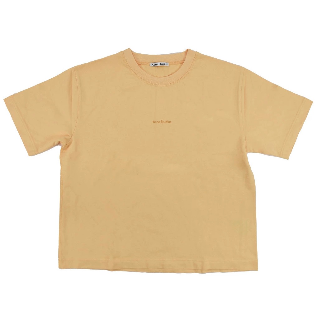 Acne Studios Light Jersey T-shirt In Vanilla Yellow