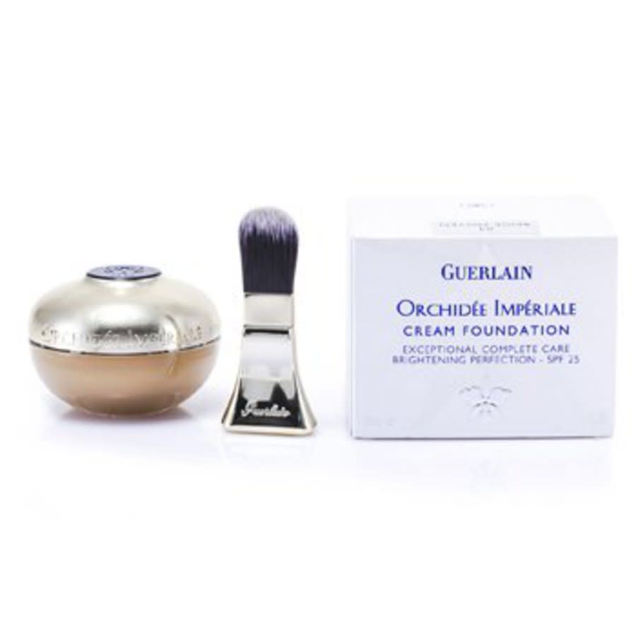 Click to view more detailed imagery on our partner's website Guerlain - Orchidee Imperiale Cream Foundation Brightening Perfection Spf 25 - # 04 Beige Moyen 30ml/1oz In Beige,purple