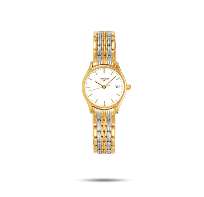 Longines Lyre Quartz White Dial Ladies Watch L 4.259.2.12.7 In Gold Tone,silver Tone,two Tone,white