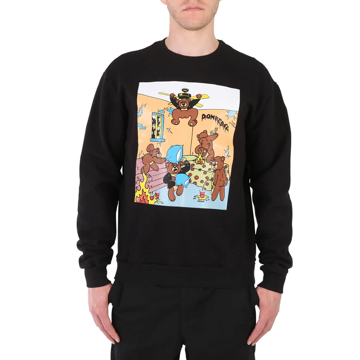 Domrebel Hotel Box Sweatshirt In Black In Black