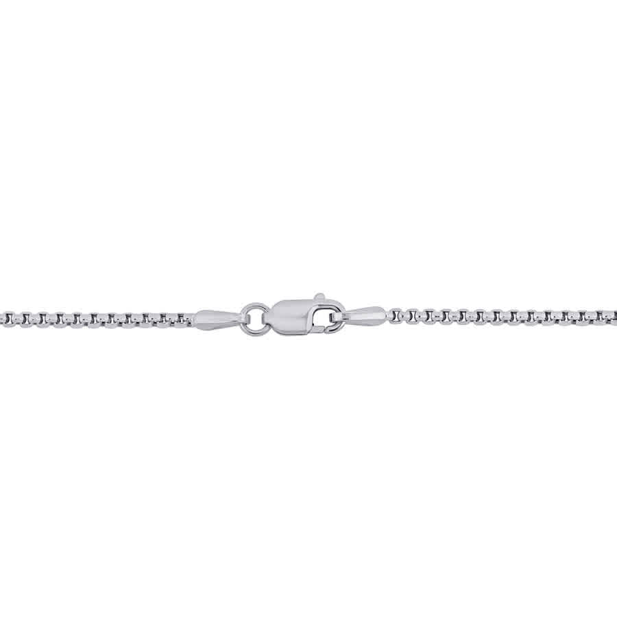 Shop Amour 1.6mm Hollow Round Box Link Chain Necklace In 10k White Gold - 16 In In Yellow