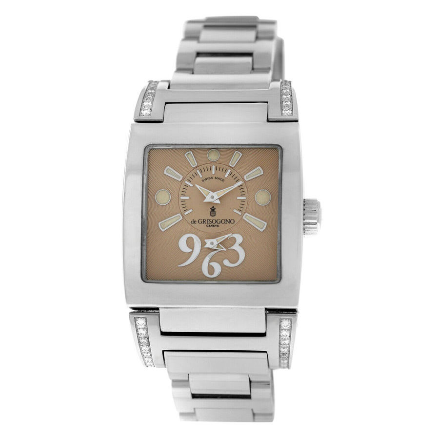 Pre-owned De Grisogono Tino Acier Quartz Ladies Watch N03.002/b In Metallic