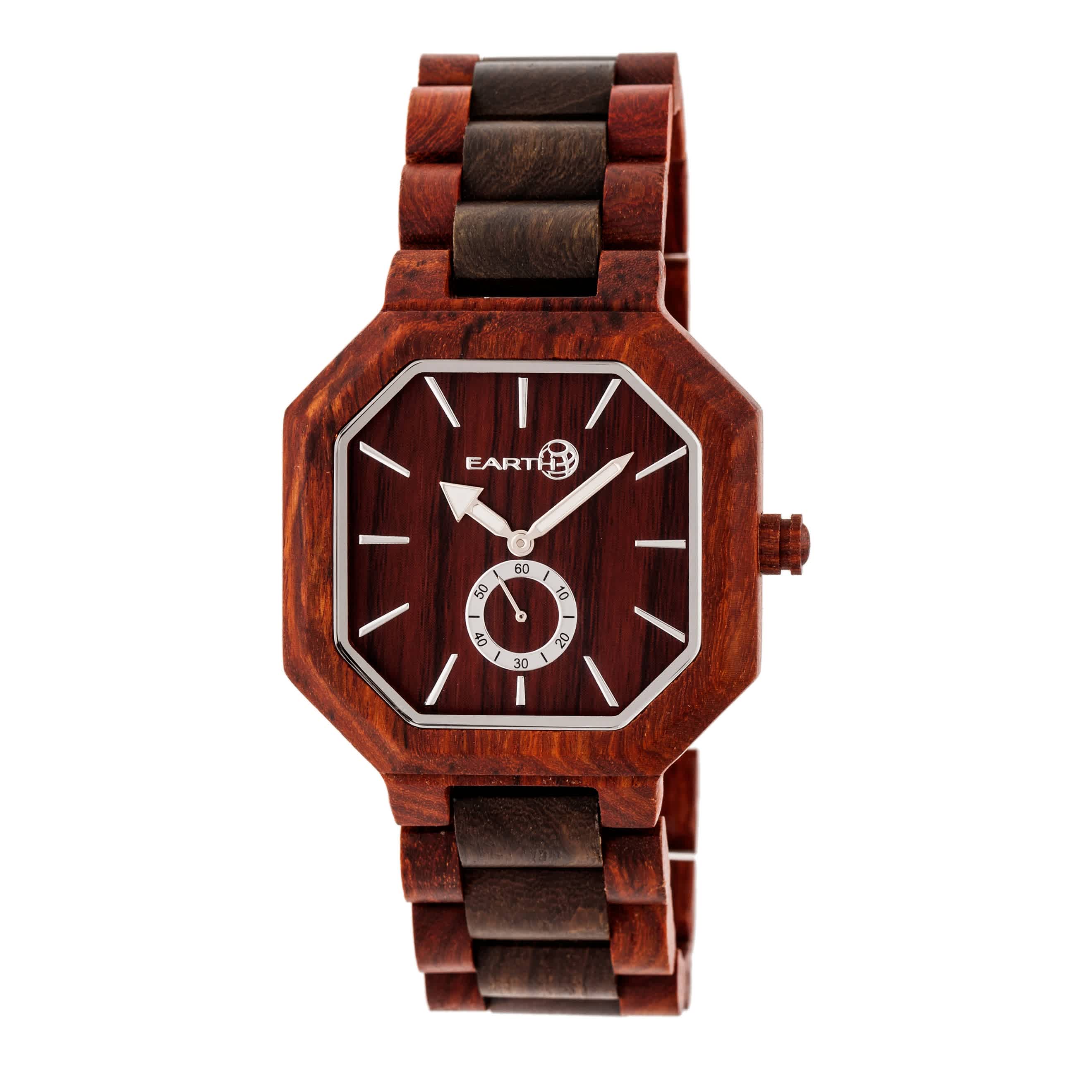 Earth Acadia Octagon Watch Ethew4705 In Red   / Brown / Dark