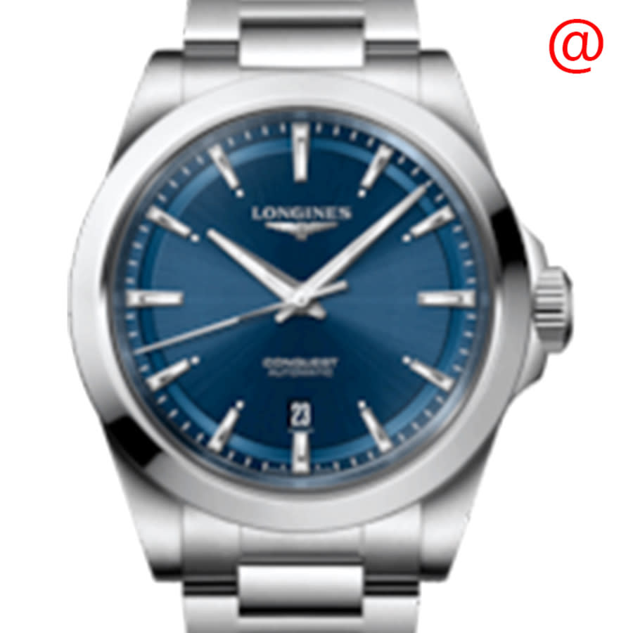 Longines Mens Sunray Blue L3.830.4.02.6 Conquest Stainless-steel Automatic Watch In Blue