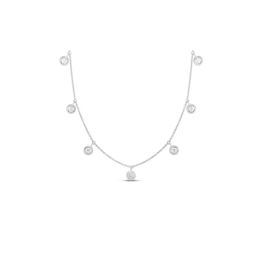 Roberto Coin Diamonds By The Inch 7-station Drop Necklace In White