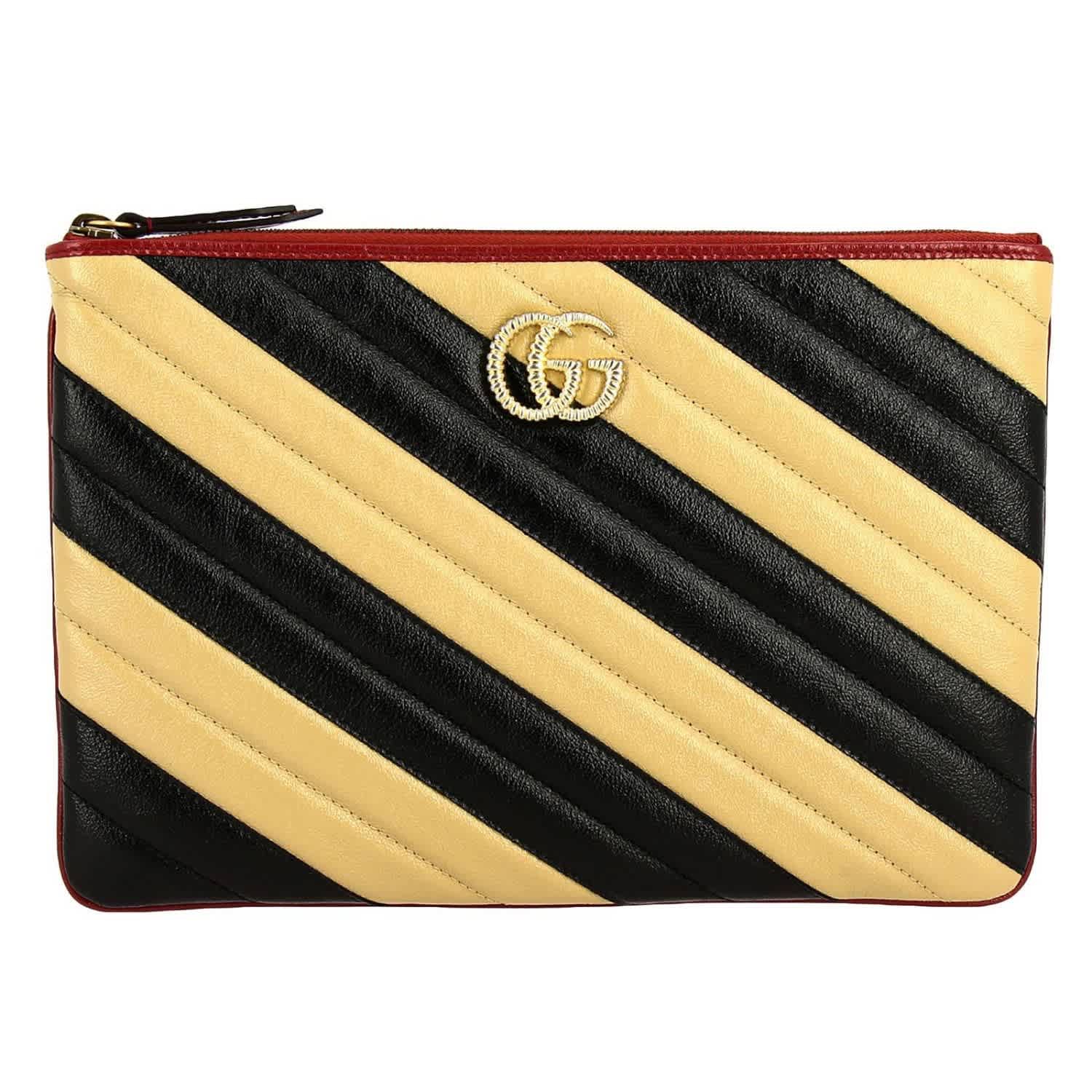 Gucci Gg Marmont Multicolor Gg Marmont  Clutch Bag In Two Tone