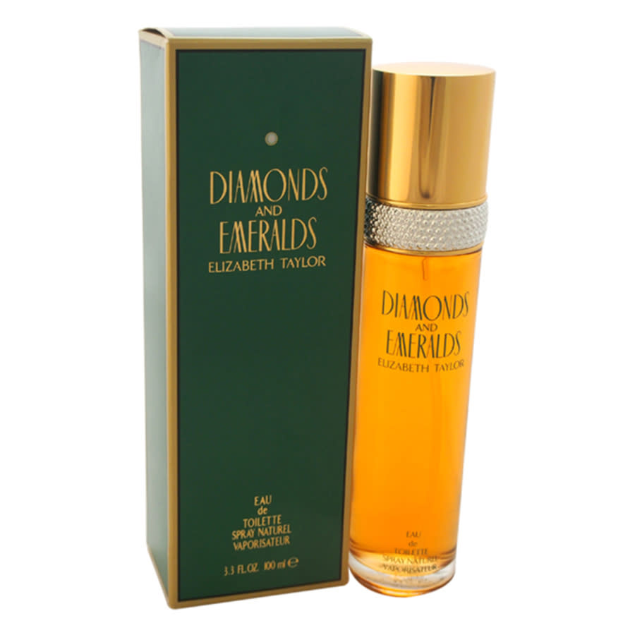 Elizabeth Taylor Diamond And Emerald / Edt Spray 3.3 oz (w) In Green,orange,white