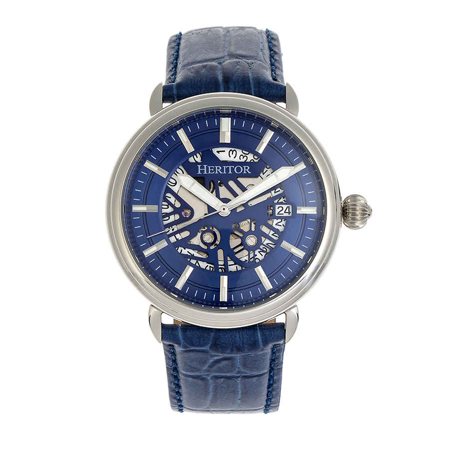 Heritor Mattias Automatic Blue Dial Mens Watch Hr8403