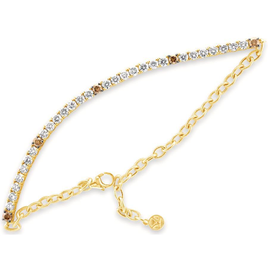 Le Vian Ladies Chocolate Diamonds Fashion Bracelet In 14k Honey Gold In Beige