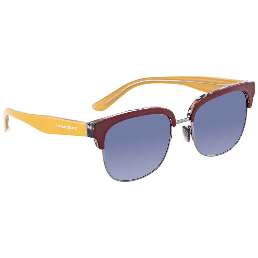 BURBERRY BLUE SHADED SQUARE SUNGLASSES BE4272-37384L-53