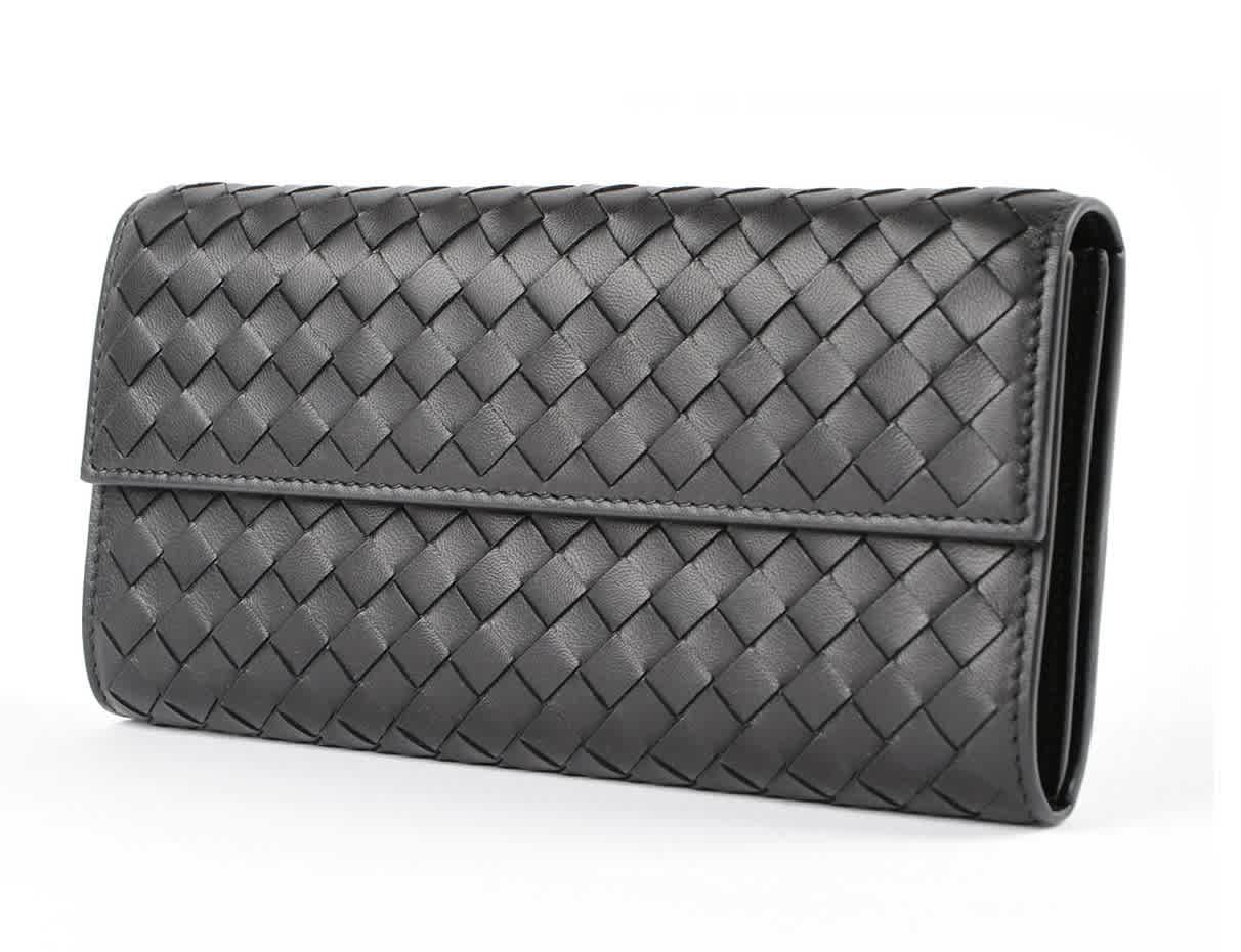 Bottega Veneta Intrecciato Continental Wallet In Black | ModeSens