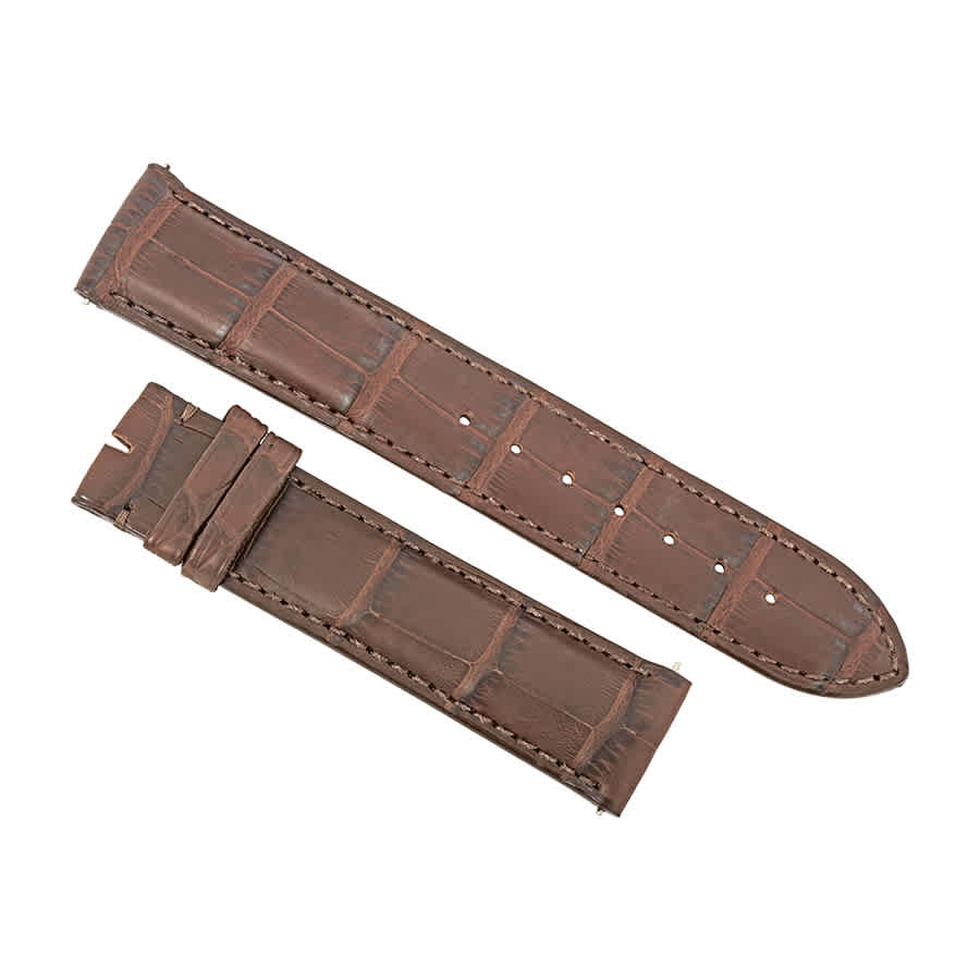 Hadley Roma 16 Mm Crocodile Leather Strap In Brown