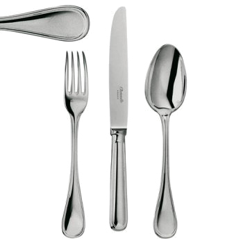 Christofle Sterling Silver Albi Luncheon Fork 1407-023 In Silver