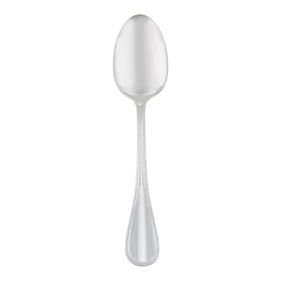 Christofle Silver Plated Perles Place Soup Spoon 0010-022 In Silver