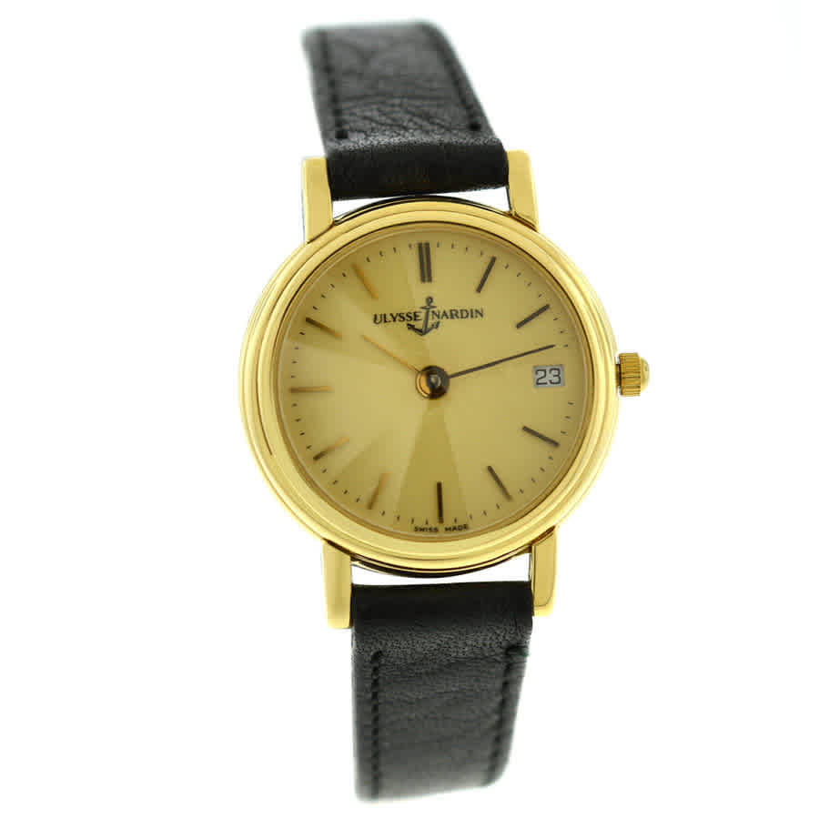 Shop Ulysse Nardin 181-22-9 Automatic Gold Dial Ladies Watch 181-22-9 In Gold / Gold Tone / Yellow