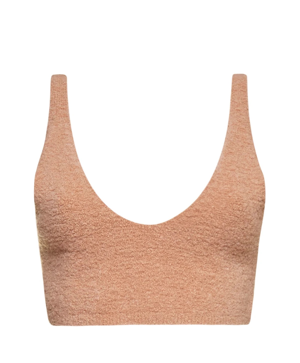 Shop Nanushka Ladies Zosia Cropped Knit Top In Peach