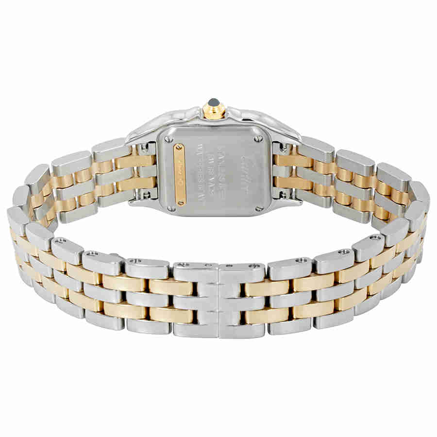 Shop Cartier Panthere De  Silver Dial Ladies Watch W2pn0006 In Gold / Silver / Yellow
