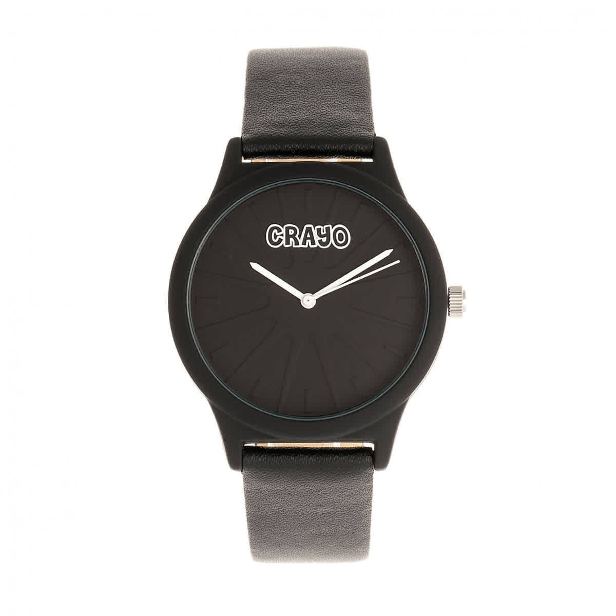 Shop Crayo Splat Quartz Black Dial Watch Cracr5302