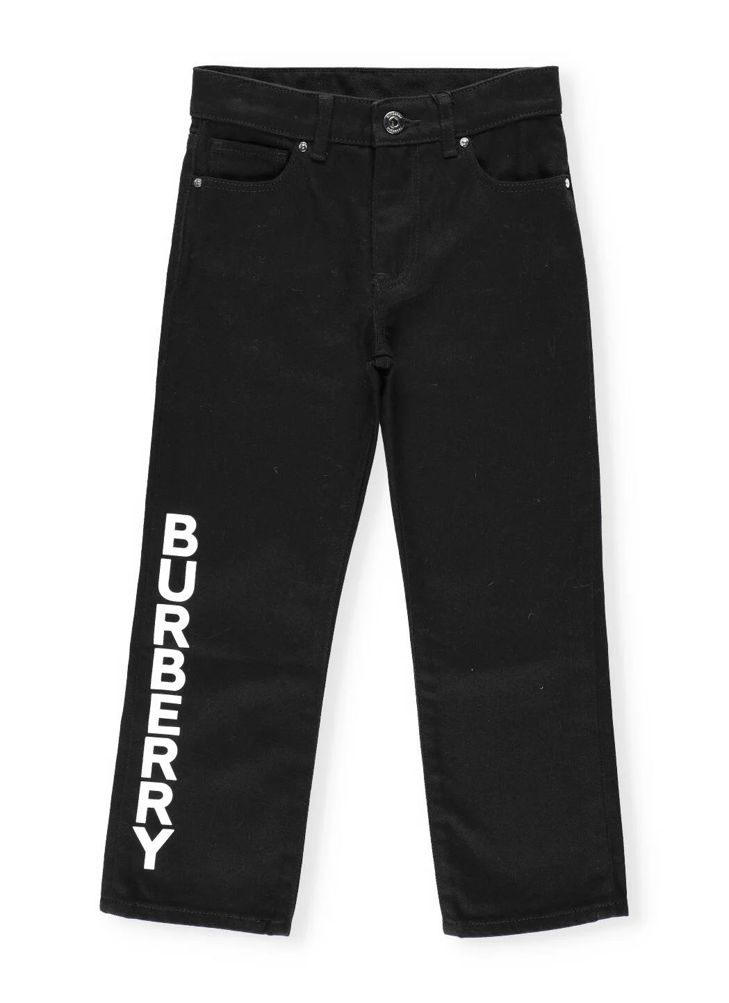 Burberry Boys Black Logo Print Japanese Cotton Denim Jeans ModeSens