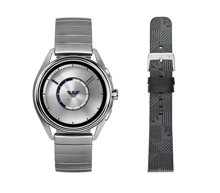 armani black touchscreen smartwatch