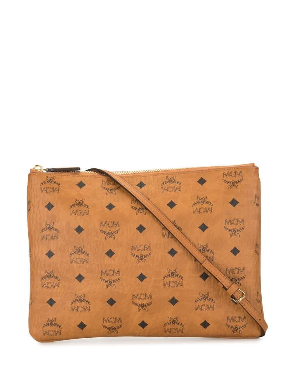 Mcm Ladies Crossbody Pouch In Cognac Visetos Original ModeSens
