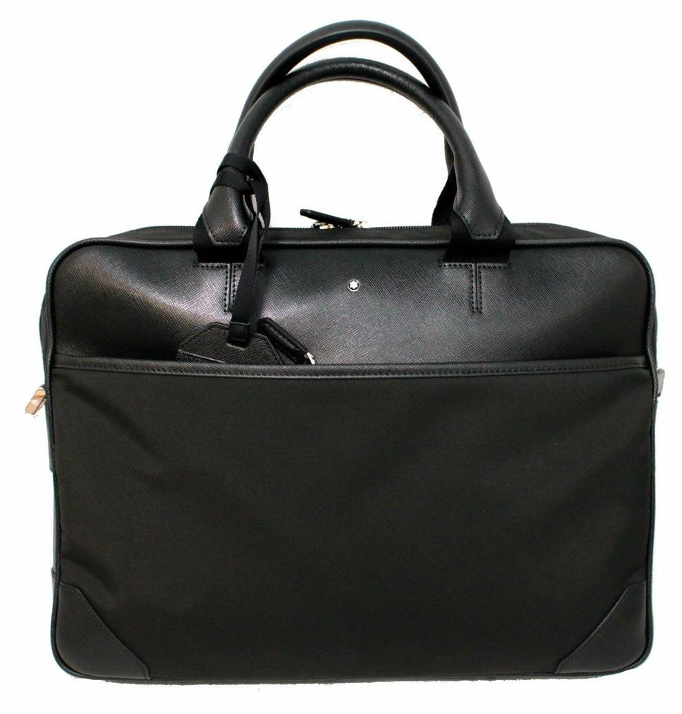 MONTBLANC SLIM SARTORIAL JET DOCUMENT CASE IN BLACK