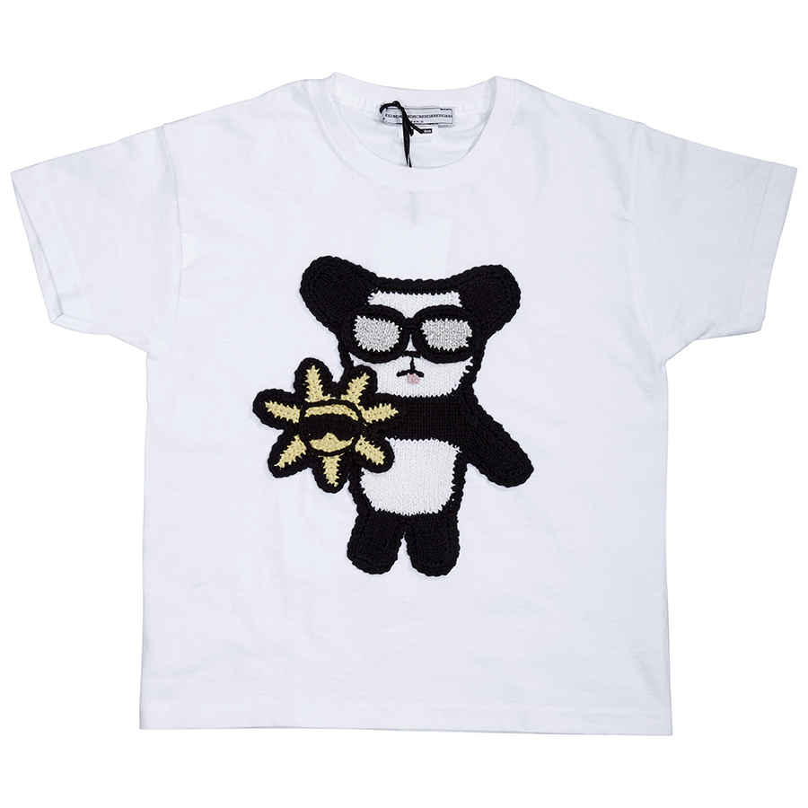 Michaela Buerger Girls White Cool Panda T-shirt