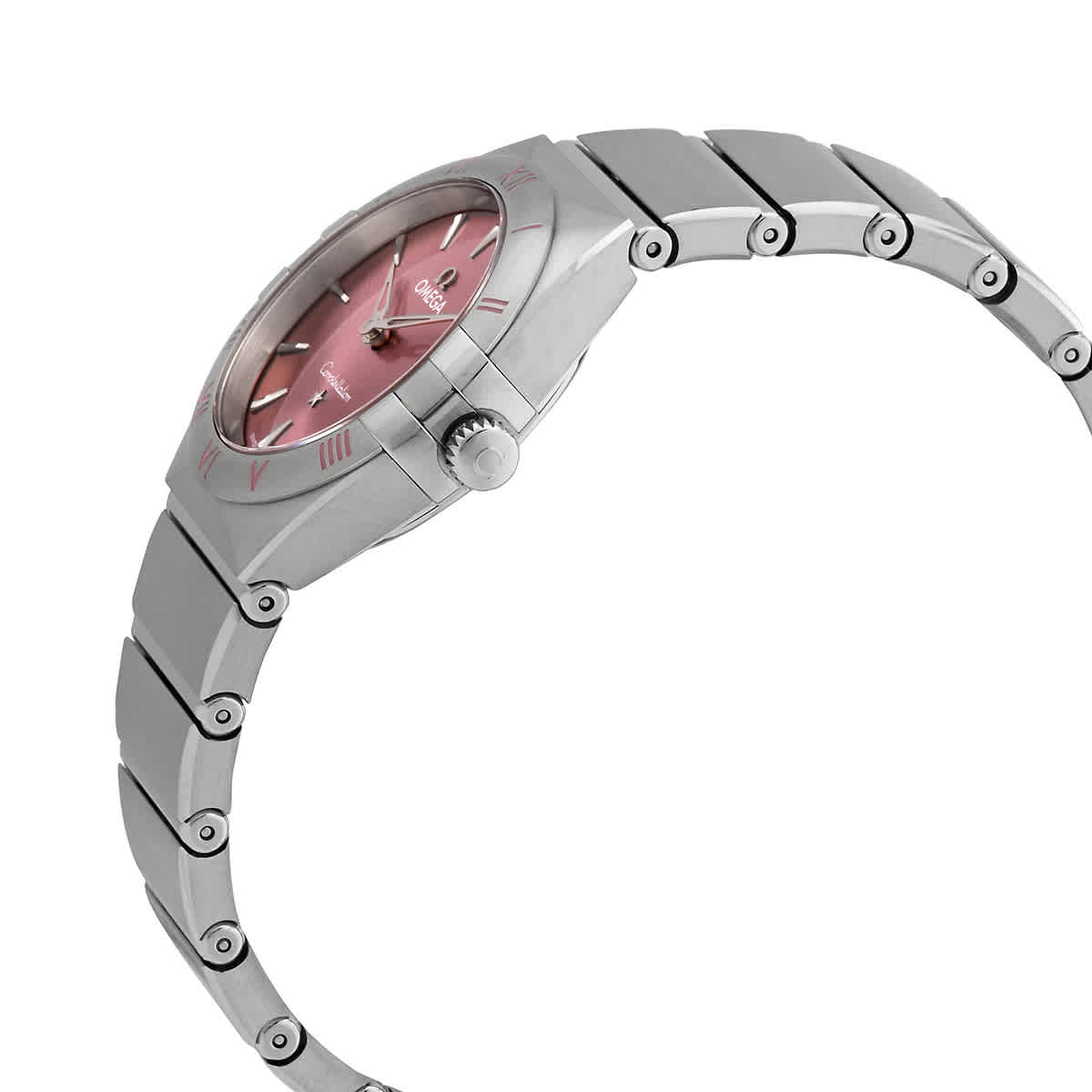 Shop Omega Constellation Quartz Pink Dial Ladies Watch 131.10.28.60.11.001 In Pink / Rose