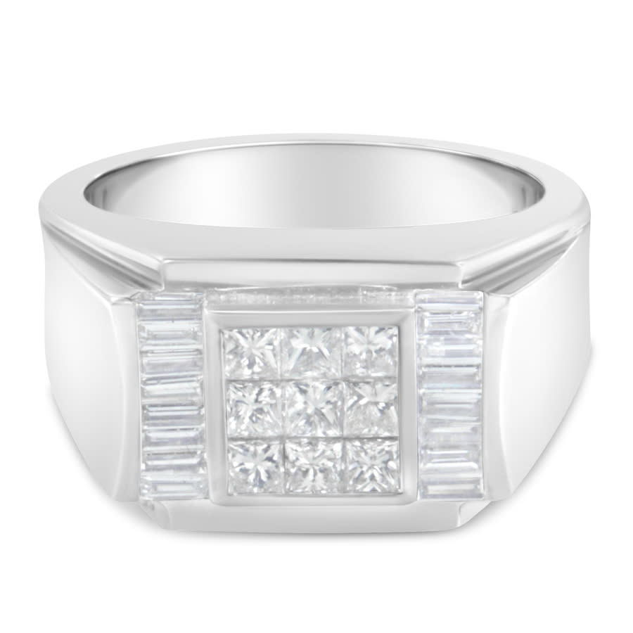 Haus Of Brilliance 14k White Gold 1 5/8 Ct. Tdw Princess And Baguette-cut Diamond Ring (g-h In Gold Tone,white